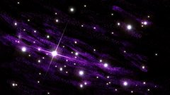 Stars bright purple lights outer space