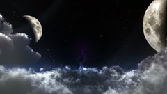 Stars clouds dark moon outer space dark moon