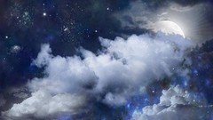 Stars clouds digital art skyscapes
