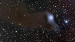 Stars clouds dust outer space