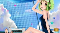 Stars clouds goggles vocaloid Megpoid Gumi