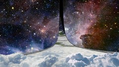 Stars clouds halo outer space fantasy art