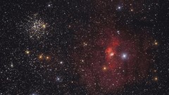 Stars clouds nebulae outer space