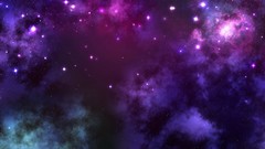Stars clouds pink purple galaxies outer space
