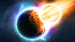 Stars Collision planets outer space