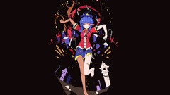 Stars dark broken black background hats Undead red eyes zombies 