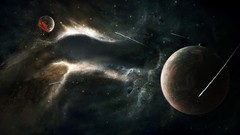 Stars death planets outer space digital art