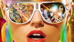 Stars design woman lights glasses lips fashion earrings 