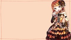 Stars dress collar fangs gloves blondes anime girls short hair 