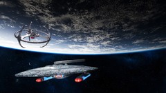 Stars Earth Star Trek space station planets spaceships science 