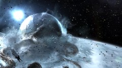 Stars explosions planets outer space artwork