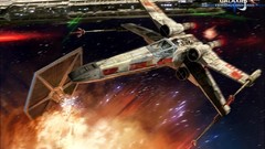 Stars explosions star wars spaceships science fiction outer 