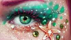 Stars eyes traditional art body painting Ariel Piper Fawn