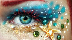 Stars eyes traditional art body painting Ariel Piper Fawn