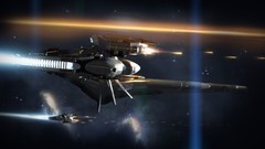 Stars fight shooting spaceships science fiction outer space 