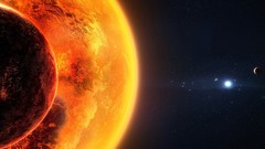 Stars fire dark planets outer space