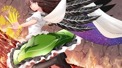 Stars fire wings feathers lava flying bows skirts long hair 