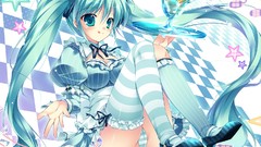 Stars food dress ice cream Ribbons tongue stockings long hair 