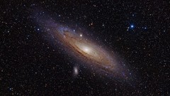 Stars galaxies outer space Andromeda Galaxy
