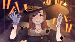 Stars hats Halloween gloves brown eyes brunettes bats necklaces