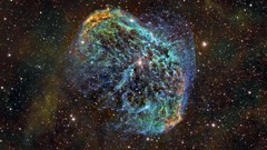 Stars Hubble NASA crescent nebulae outer space