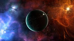 Stars light lights abstract planets galaxies outer space