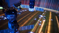 Stars lights Earth outer space International Space Station