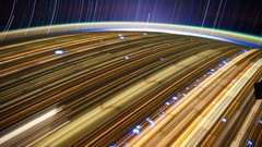 Stars lights Earth outer space International Space Station