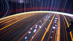 Stars lights Earth outer space International Space Station