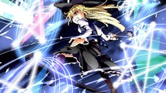 Stars magic hats grin Lasers flying bows action blondes skirts 