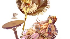 Stars moon Books chairs dress Tables white background hats 