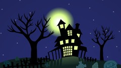 Stars moon cemetery Halloween