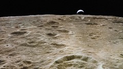 Stars moon Earth outer space