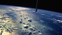 Stars moon Earth outer space