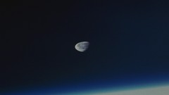 Stars moon Earth outer space