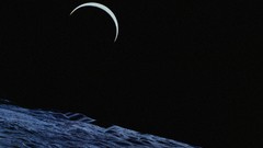 Stars moon Earth outer space