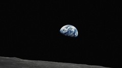 Stars moon Earth outer space