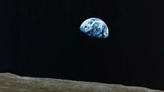 Stars moon Earth outer space