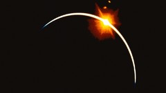 Stars moon Earth outer space