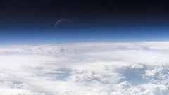 Stars moon Earth planets outer space