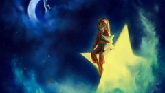 Stars moon fantasy art