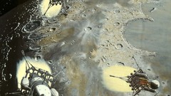 Stars moon paintings spaceships science fiction 1952 outer 