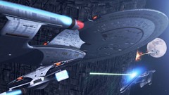 Stars moon weapons fight Cube Lasers Star Trek spaceships 