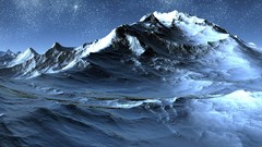 Stars Mountains fantasy art