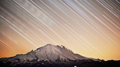 Stars Mountains long exposure