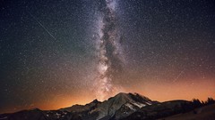 Stars Mountains Milky Way outer space