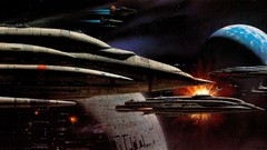 Stars Movies explosions paintings star wars planets spaceships 