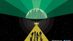 Stars Movies The Wizard of Oz silhouettes paths cities outer 