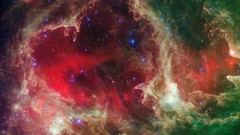 Stars multicolor nebulae galaxies outer space