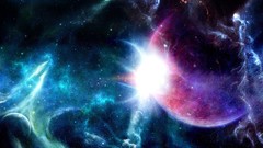 Stars multicolor nebulae outer space